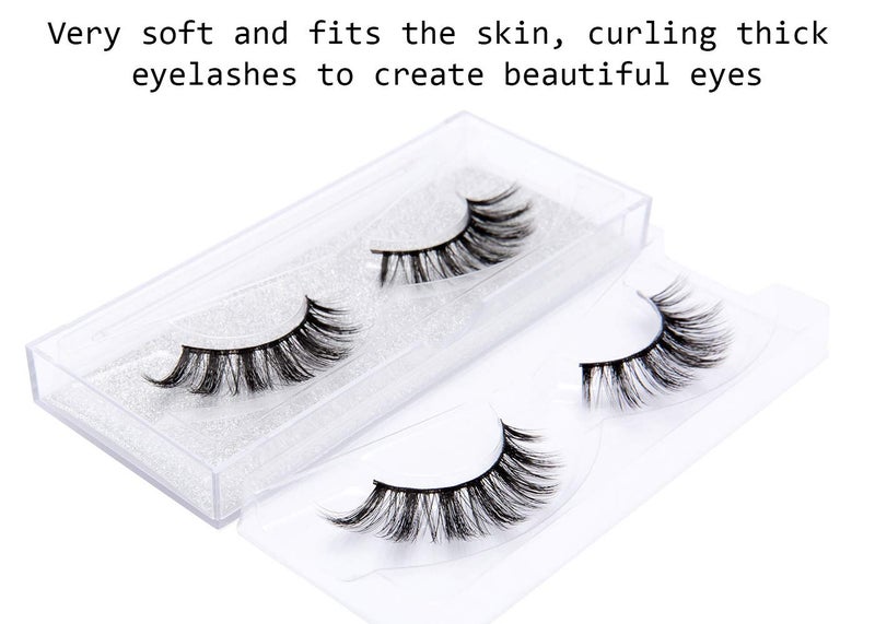 DYSILK Fake Eyelashes Natural Lash - Mink Lashes 5 Pairs 6D Wispy Lash Pack - Eye Lashes Strip Eyelash Extension Kit Reusable False Lashes Natural Look | 002-16mm - Image 4